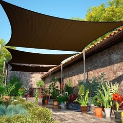 Sun Shade Sails Canopy Rectangle Awning Shelter Cover UV Blcok Yard Deck Outdoor