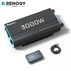 Renogy 3000W Pure Sine Wave Inverter 12V DC to 120V AC Converter Remote Control