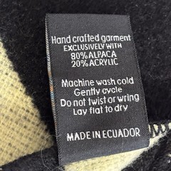 NWT Indian Creations by Incas 80% Alpaca Blanket 75×88 Ecuador Reversible Tribal