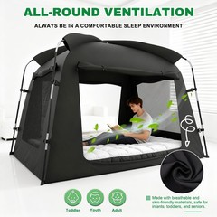 Privacy Bed Tent Sleeping Dream Space Canopy Breathable Shelter for Adults Kids