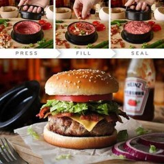 Non Stick Stuffed Burger Press 3 IN 1 Hamburger Patty Molds Maker BBQ Kitchen