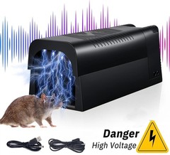 Upgraded Electronic Mouse Trap Control Kill Big Rat Pest Electric Rodent Zapper