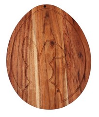 Egg Shaped Wood Serving Board 13×10.3 in Wooden Charcuterie Cheese Platter