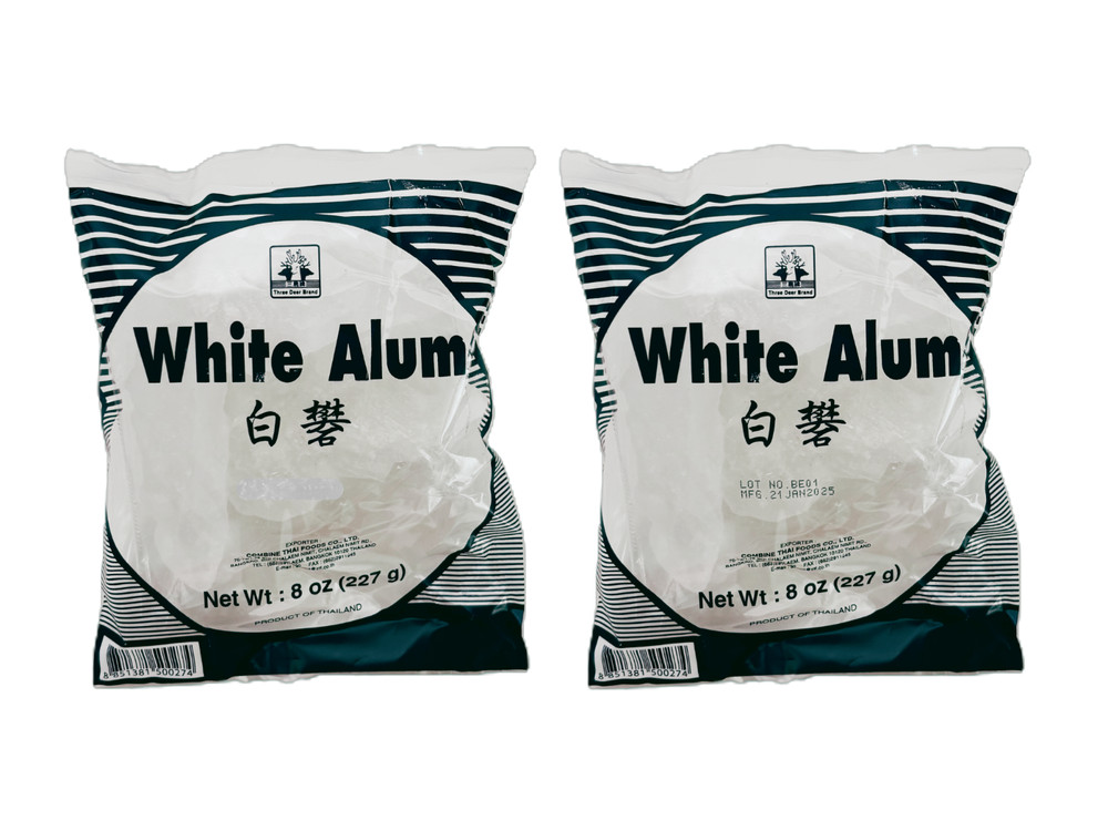 Pure Potassium Alum Lumps Food Grade Pickling Alum Whole Crystal 8oz (Pack of 2)