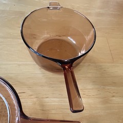 Corning ware Visions Amber Glass 5-Piece Saucepan Set Gas/Electric 1.5L no lid