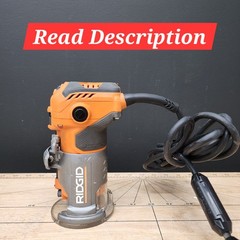 READ DESCRIPTION RIDGID 5.5 AMP Compact Fixed-Base Corded Router R24012