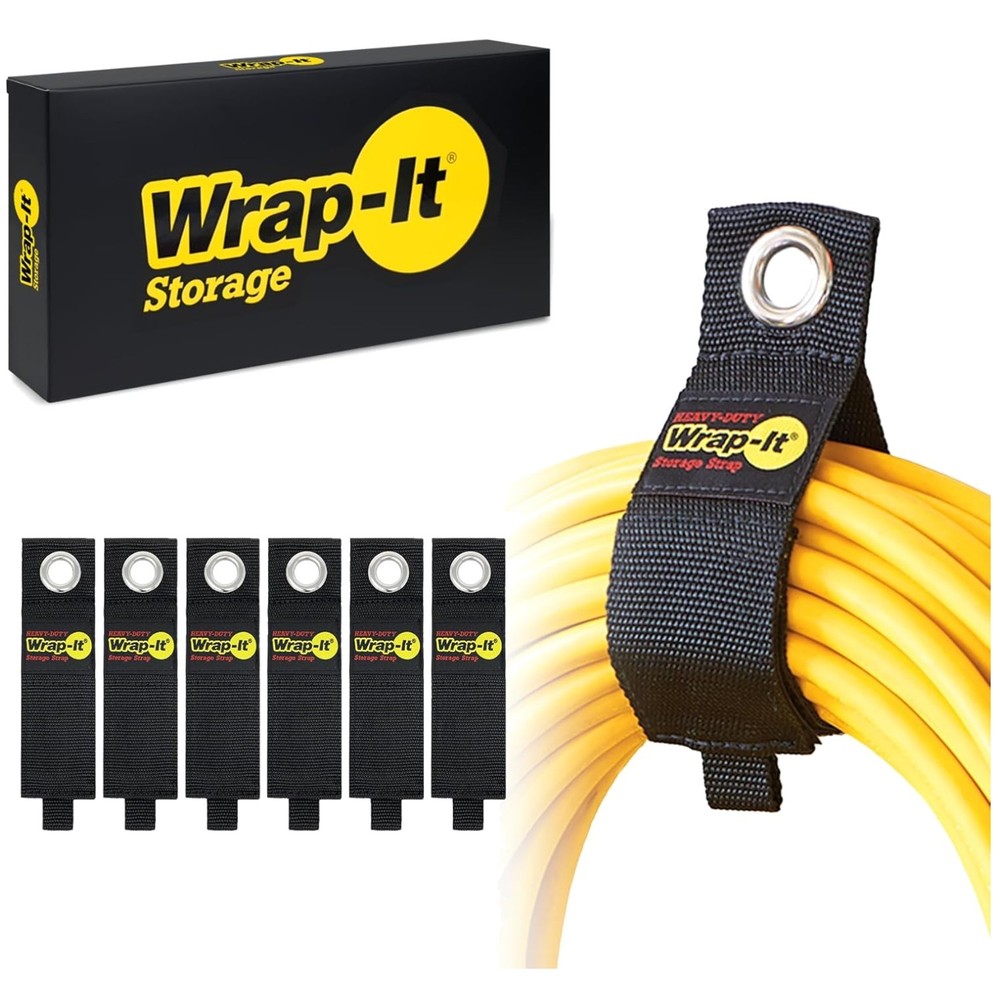 Extended Use Heavy-Duty Storage Straps – 13-Inch for Cables & Hoses – 6 Pack