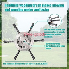Lawn Mower Steel Wire Grass Trimmer Head Brush Cutter Weed Eater Trimmer Head US