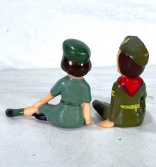 2 Vintage Wilton Girl Scout Cake Toppers / Antique Wilton Girl Scout Cake Topper