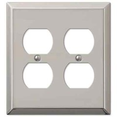 Electrical Switchplate Outlet Cover Century Brushed Nickel Single Double Triple