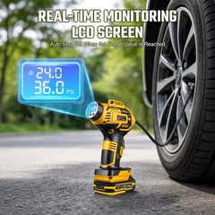 Car Air Tire Pump Inflator Compressor LED Digital Electric Portable 980kPa 20V