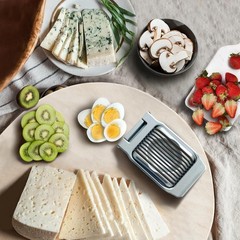 Egg Slicer for Hard Boiled Eggs Heavy Duty Fruit Egg Cutter with Stainless Steel