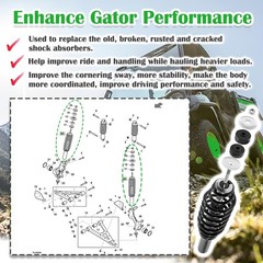 AM137957 AM135372 Front Left & Right Shock Absorber Set Fits for JD HPX, HPX 615