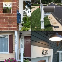 Modern Metal House Numbers, Home Address Mailbox Floating Sign for Ourdoor Decor