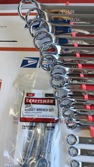 CRAFTSMAN 26 PIECE Standard Combination Wrench Set INCH WITH RACK AIRCRAFT AUTO