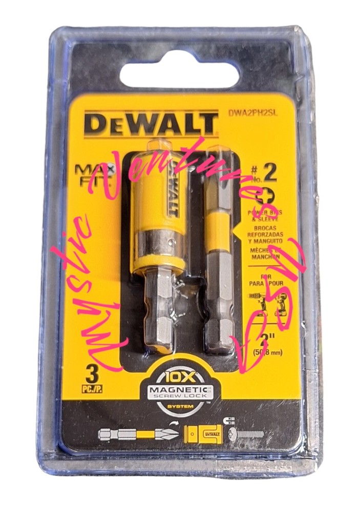 DeWalt Max Fit DWA2PH2SL 3 Pieces 2″ #2 10X Magnetic Screw Lock