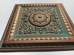Ceiling Tiles Panels, Glue Up, Decorative, Foam, MAGIC Copper Patina, 70 pieces