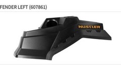 NEW OEM HUSTLER LH FENDER #607861P FOR SELECT RAPTOR X SERIES MOWERS