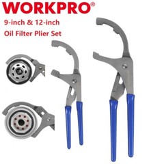 WORKPRO Oil Filter Wrench/Pliers 9″&12″ Set Adjustable Oil Filter Removal Tool