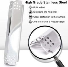 Stainless Steel Heat Shield Burner Cover for Nexgrill 720-0896B 720-0898 720-088