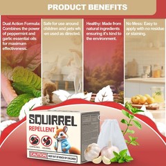 10 Balls Squirrel Repellent Outdoor &Indoor Made with Essential Peppermint Oils