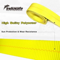 4 Packs Axle Straps with Snap Hook Car Trailer Hauler Ratchet Tie Down Strap