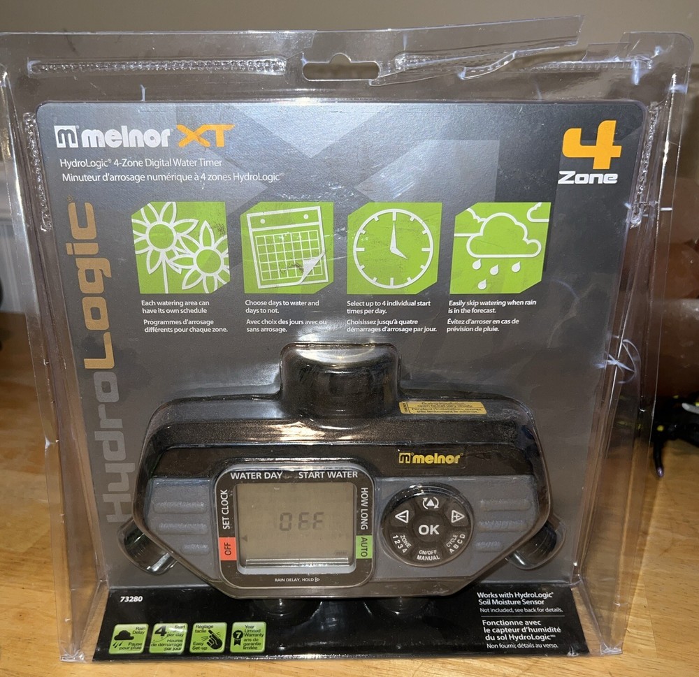 Melnor Hydrologic Electronic 4-Zone Day Specific Programmable Water Timer 73280
