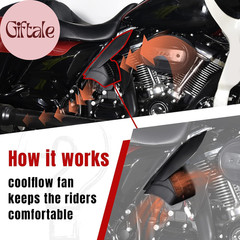 Coolflow Fan for Road Glide, Oil Cooler Fan with Heat Shield for Harley Touring