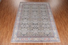 Hand-Knotted Turkish Wool Rug 9×12 Geometric Traditional Style for Any Room