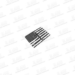 Middle Window Amercian Flag Decal With Cross Fits Jeep Gladiator 2018-2026