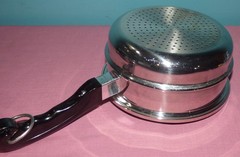 Vintage Saladmaster Double Boiler Insert, Strainer With Steamer Basket No lid