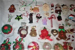 CHRISTMAS ORNAMENTS HUGE LOT SOLD AS IS AS SHOWN