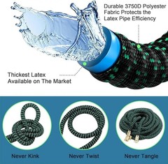 50FT 100FT 4X Stronger Deluxe Heavy Duty Expandable Flexible Garden Water Hose