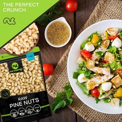 Raw Pine Nuts Whole Pignolias, Resealable Bag, Nut Snack, All Natural Kosher
