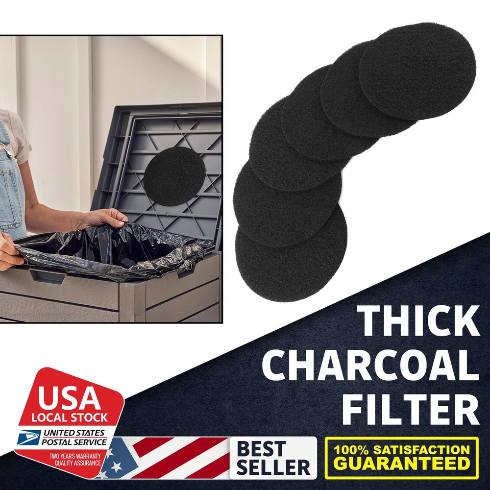 Sustainable 6 Pack new Charcoal Filters for Long-Lasting Compost Odor Control