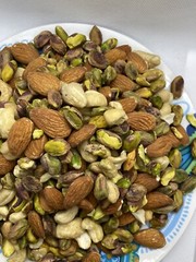 Raw Cashews Raw Almonds Raw Shelled Pistachios Fiesta Gourmet Mix by Agro Sun