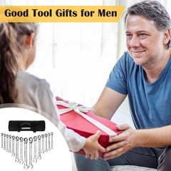 Effortless Adjustment – 15-Piece Ratcheting Wrench Set in Chrome Vanadium Steel