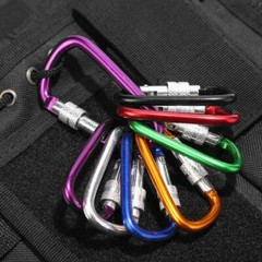 2.5″ LOCKING D-CLIP HOOKS utility aluminum Carabiner FOR camping/hiking/hunting