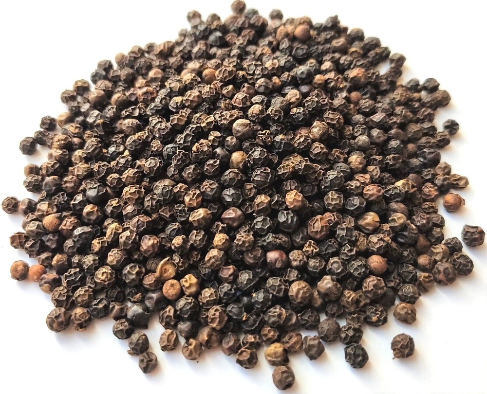 PEPPER PEPPERCORNS BLACK WHOLE INDIA 1 OZ – 2 LB RESEALABLE BAG