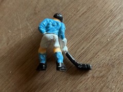 Hockey Player Toy Figurine Cake Topper Lot Mini Figure Unbranded Vtg 6 pc Set