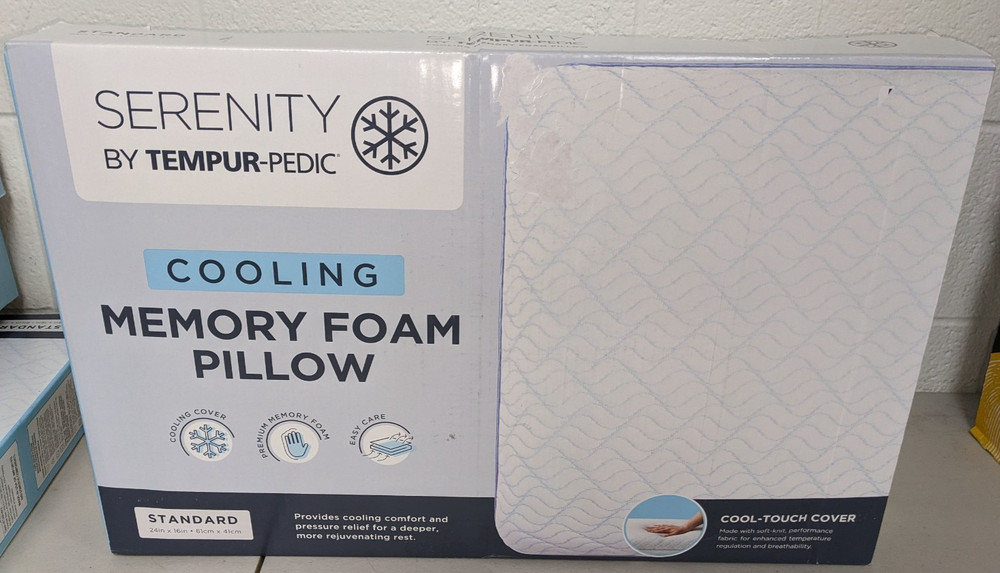Serenity by Tempur-Pedic Cooling Memory Foam Pillow standard NOB