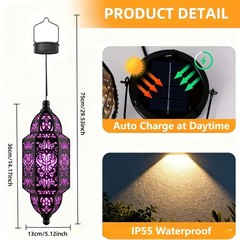 Hanging Solar Lights Outdoor Garden Decorative Solar Lantern Waterproof IP 55
