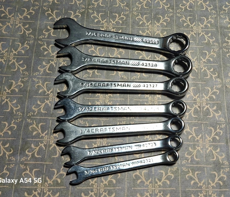 Craftsman SAE or Metric Midget Ignition Combination Wrench Set