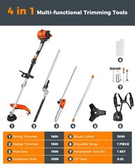 NEOTEC 4-in-1 Multi-Functional Trimming Tools Gas Hedge Trimmer 26CC Weed Eater