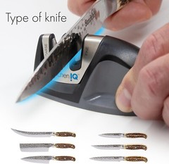 2 Stages Knife Sharpener PROFESSIONAL CHEF GRADE SYSTEM Tool Ceramic Tungsten