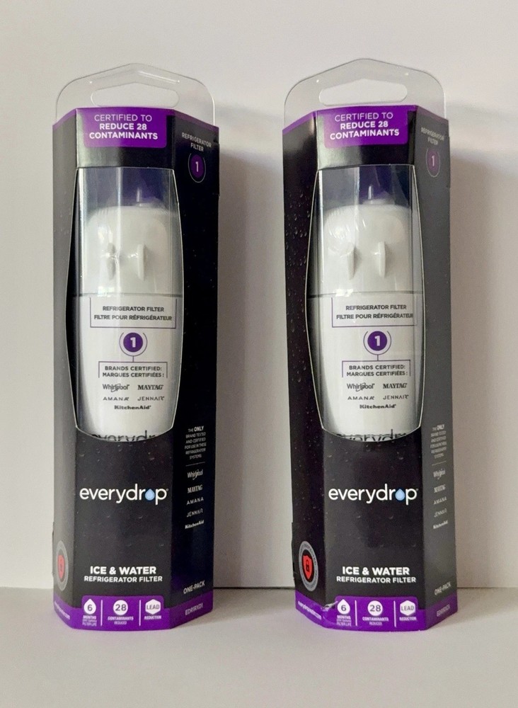 2 Pack New Sealed EveryDrop Filter 1 EDR1RXD1 Refrigerator Water Filter