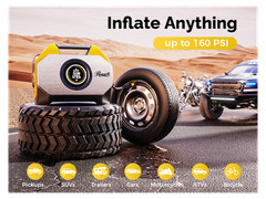 Rosewill Vortex RS6C Cordless Tire Inflator Portable Air Compressor, 160 PSI Air