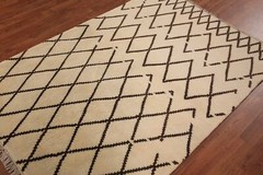 Modern Handmade Luxury Hand-Knotted Moroccan Wool Rugs for Any Room 4×6 ft