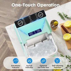 Countertop Ice Maker Portable Ice Machine Self-Cleaning 9 Cubes 6 Mins 26.5Lbs