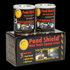 BLACK 1.5 Quart Kit Pond Armor Shield Non Toxic Epoxy Sealer Pond Liner Paint